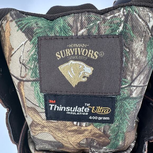 Herman Survivors Men’s 14W Camo Hunting Boots Thinsulate 400g Waterproof - Picture 8 of 8